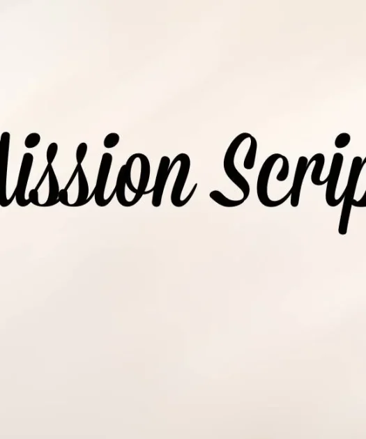 Mission Script Font Free Download