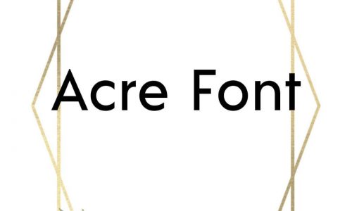 Acre Font Free Download