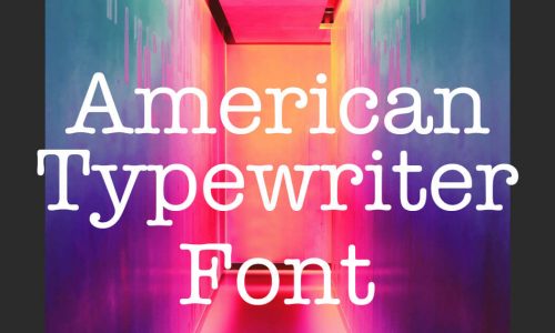 American Typewriter Font Free Download