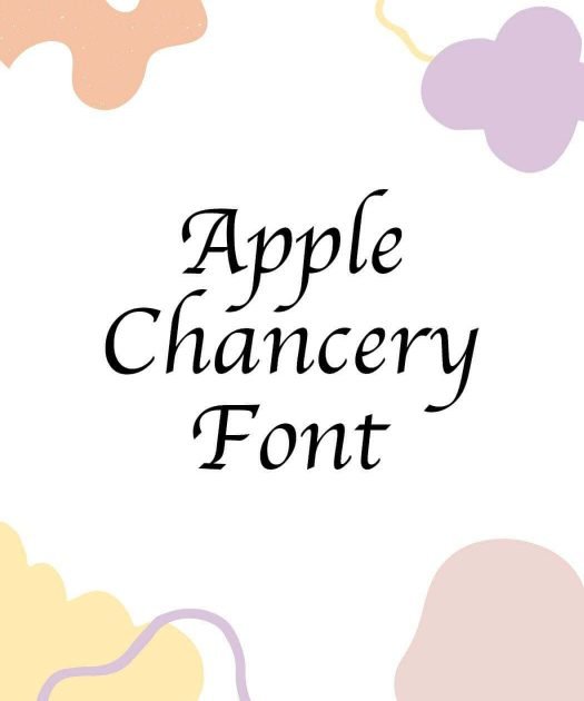 Apple Chancery Font Free Download