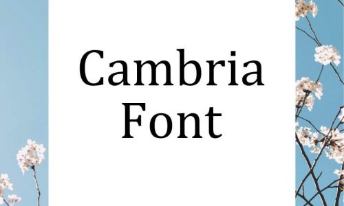 Cambria Font Free Download