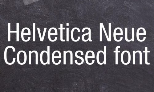 Helvetica Neue Condensed Font Free Download
