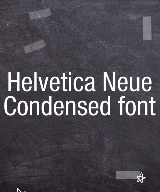 Helvetica Neue Condensed Font Free Download