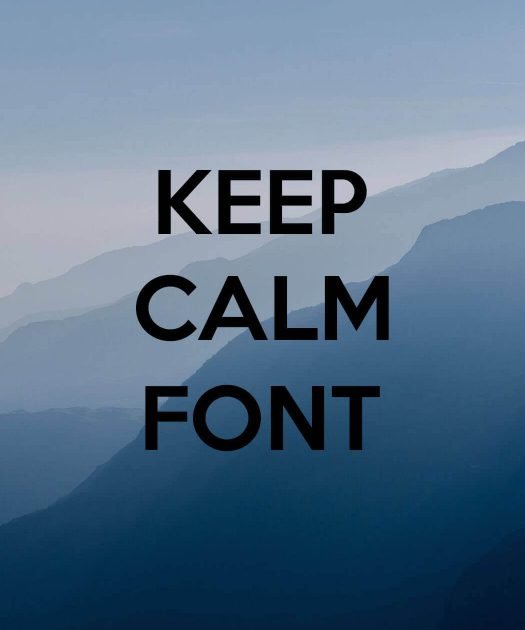 Keep Calm Font Free Download