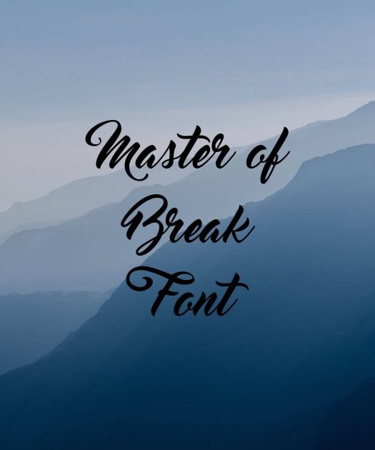 Master of Break Font Free Download