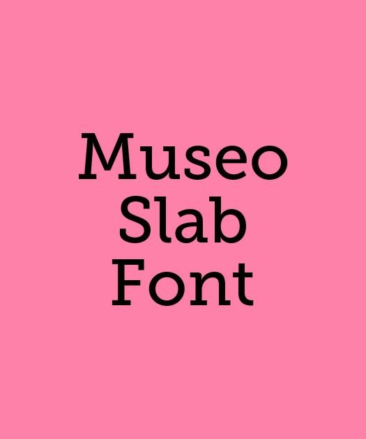 Museo Slab Font Free Download