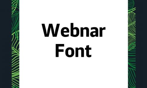 Webnar Font Family Free Download