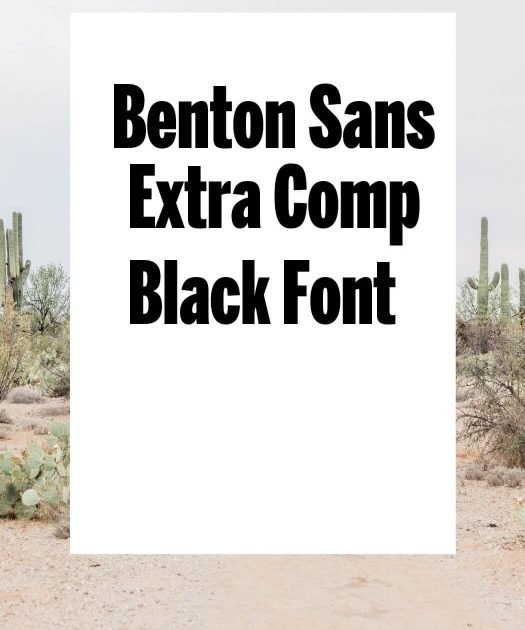 Benton Sans Comp Black Font Free Download