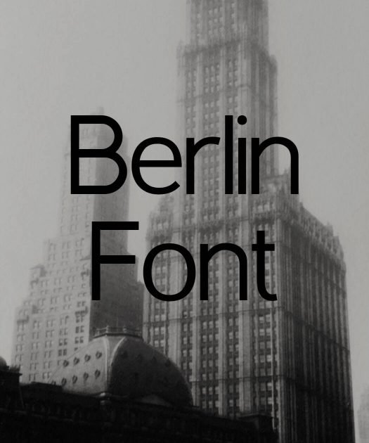 Berlin Font Free Download
