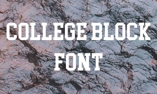 College Block Font Free Download