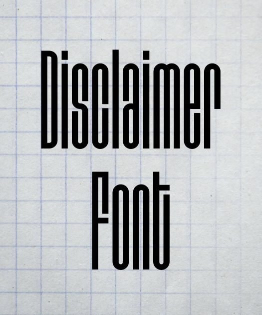 Disclaimer Font Free Download