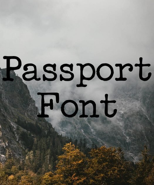 Passport Font Free Download