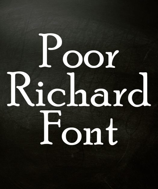 Poor Richard Font Free Download