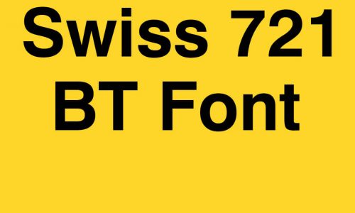Swiss 721 Bt Font Free Download