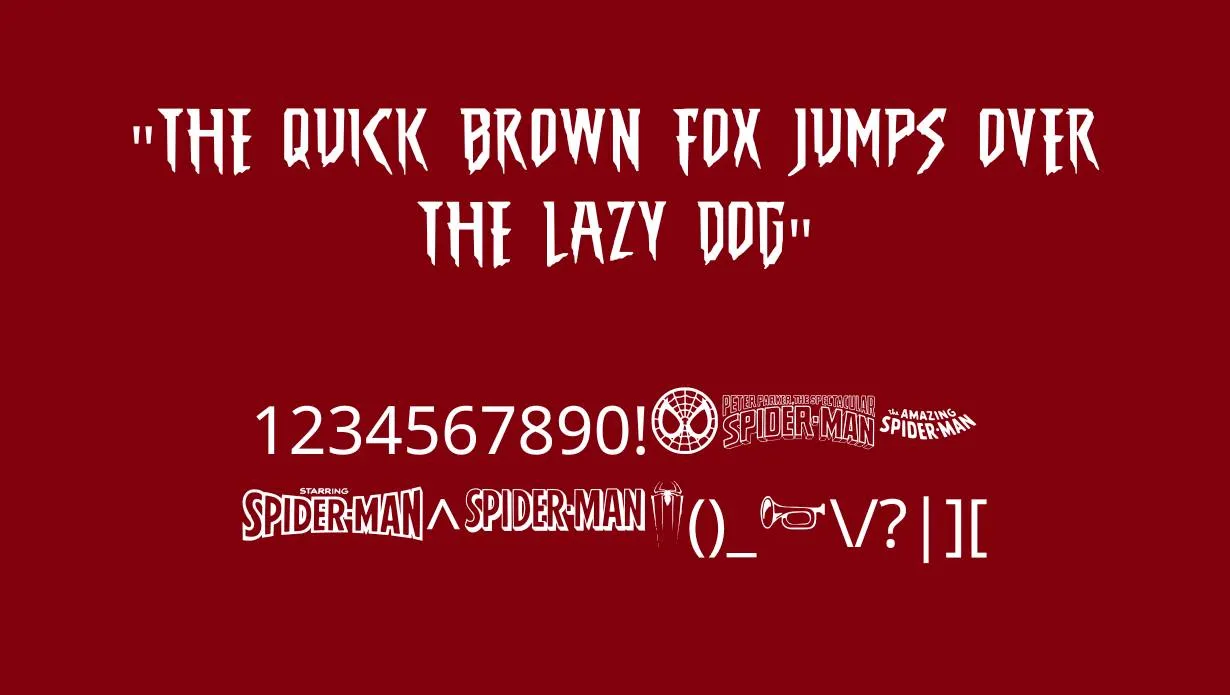The Amazing Spider-Man Font