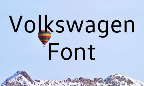 Volkswagen Font Free Download