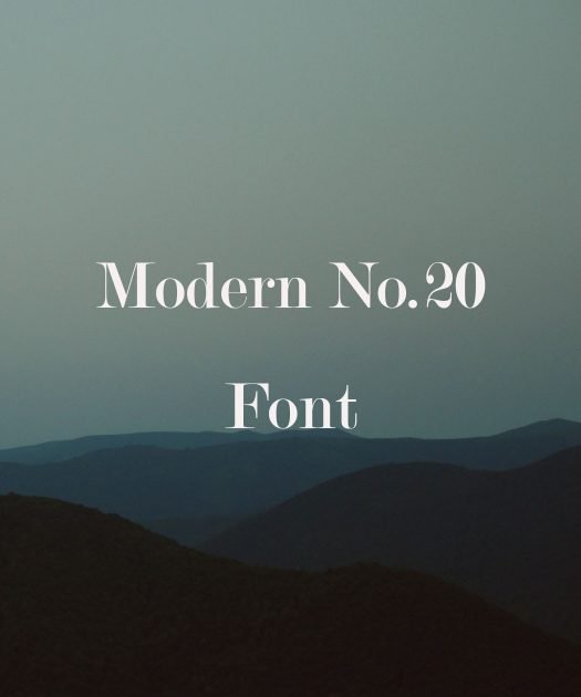 Modern No.20 Font Free Download