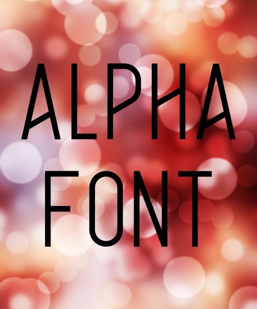 Alpha Font Free Download