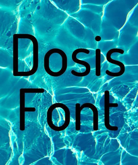 Dosis Font Free Download