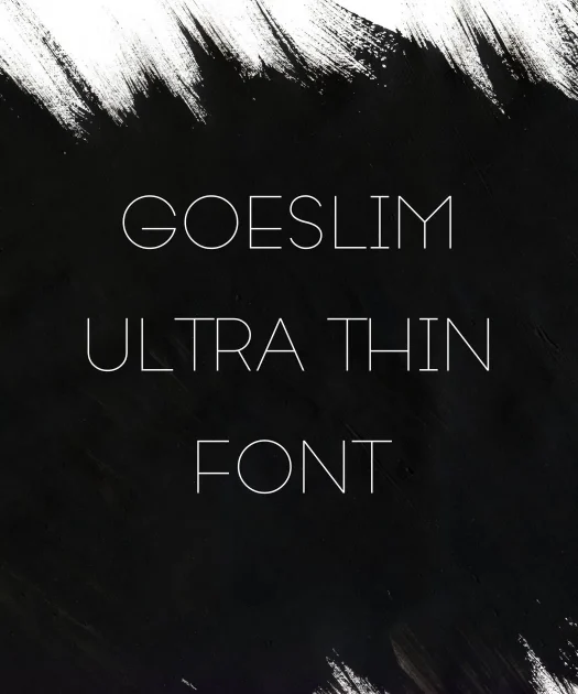 Goeslim Ultra Thin Font Free Download