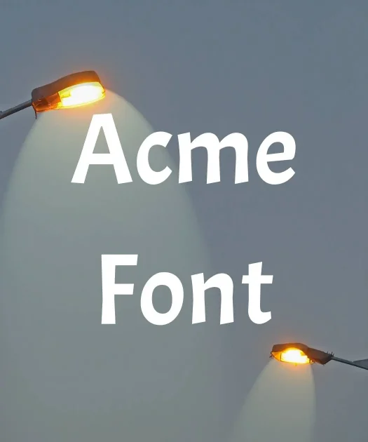 Acme Font Free Download