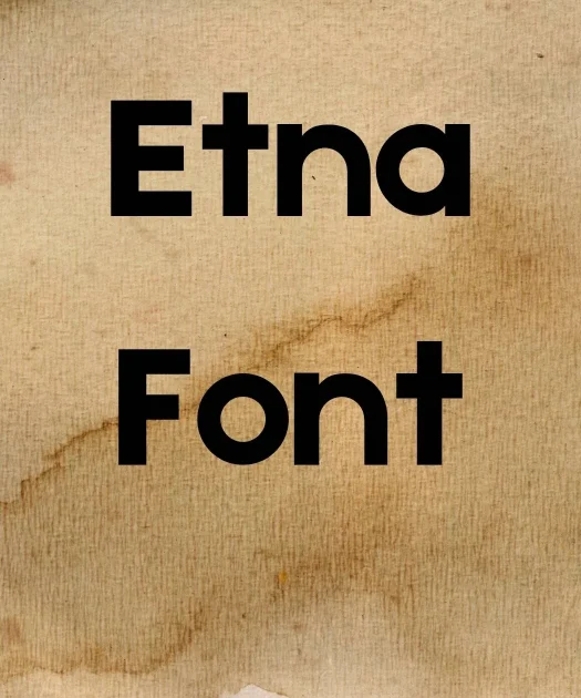 Etna Font Free Download