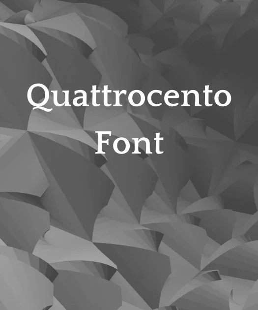 Quattrocento Font Free Download