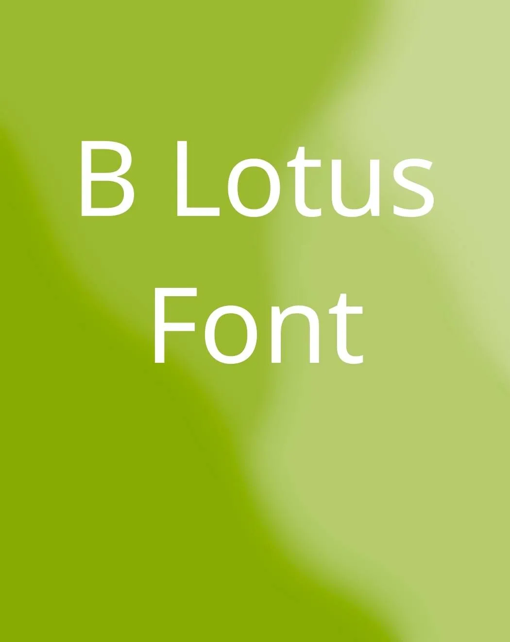 B Lotus Font Free Download