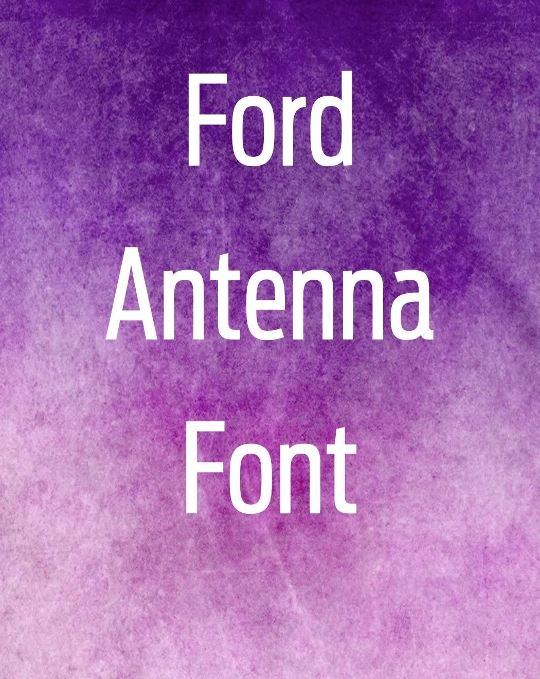 Ford Antenna Font Free Download