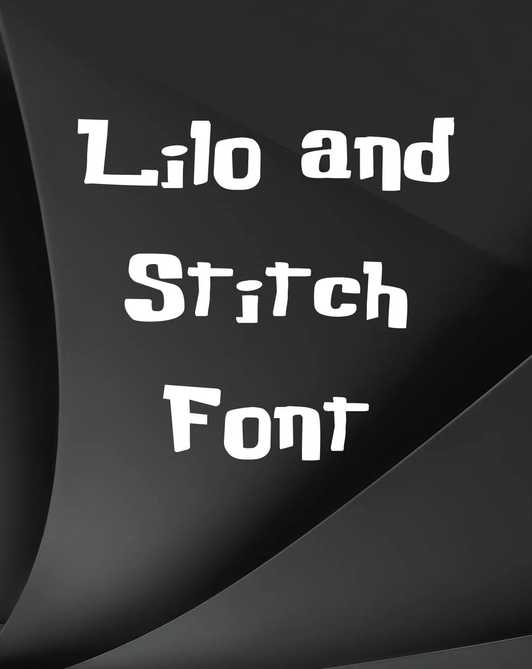 Lilo And Stitch Font Free Download