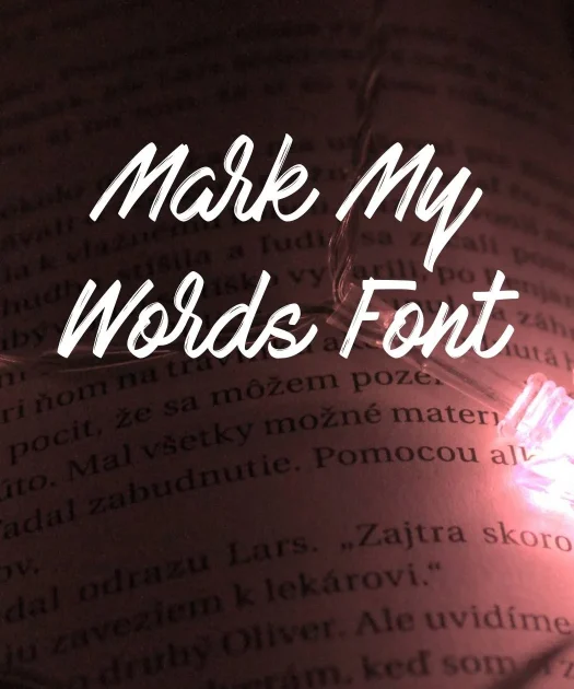 Mark My Words Font Free download