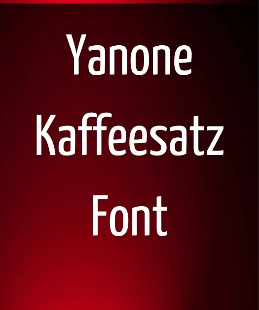Yanone Kaffeesatz Font Free Download