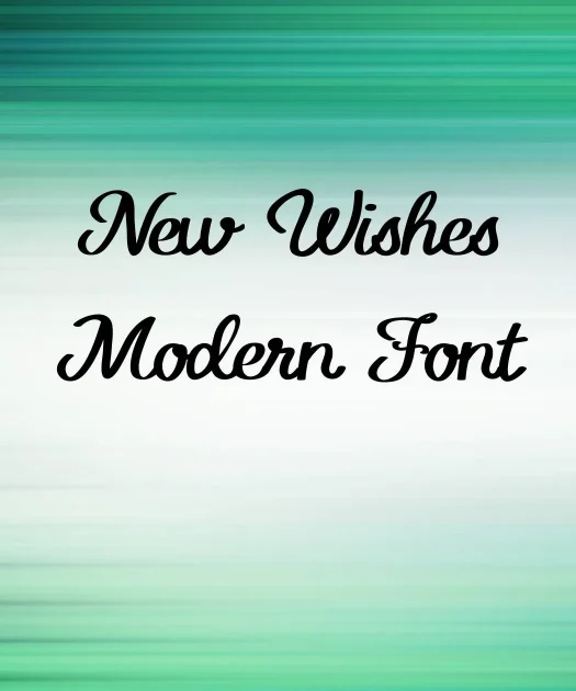 New Wishes Modern Font Free Download