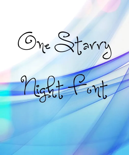 One Starry Night Font Free Download