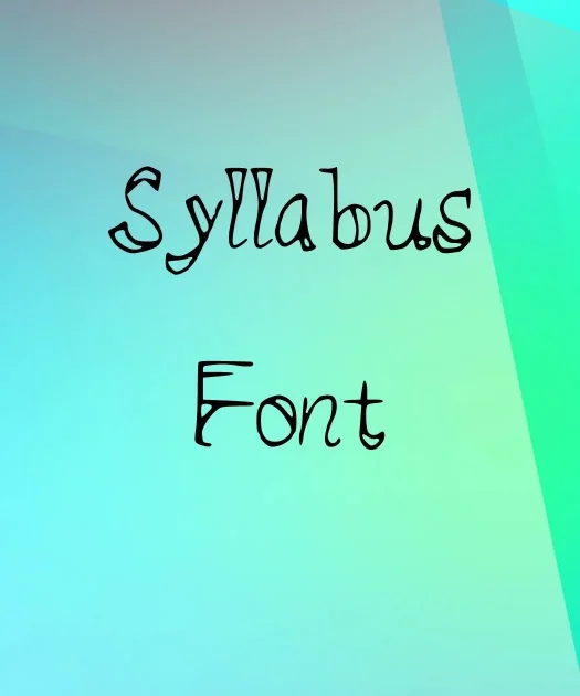 Syllabus Font Free Download