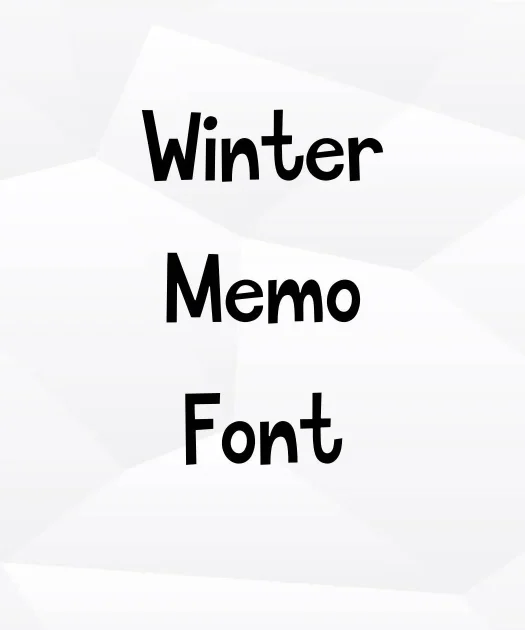 Winter Memo Font Free Download