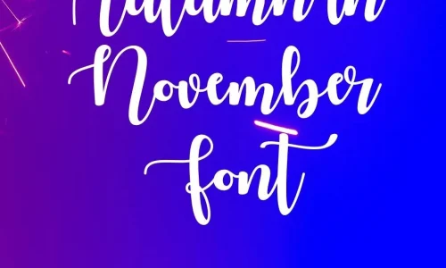 Autumn in November Font Free Download