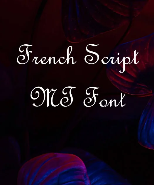 French Script MT Font Free Download