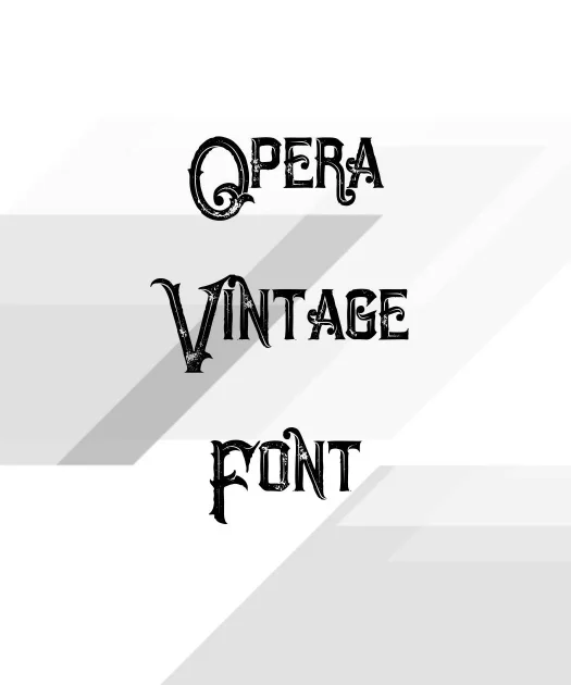 Opera Vintage Font Free Download
