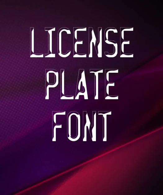 License Plate Font Free Download