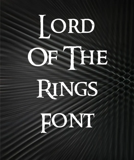 Lord of the Rings Font Free Download
