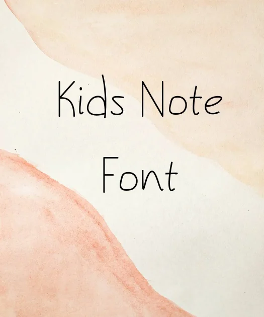 Kidsnote Font Free Download