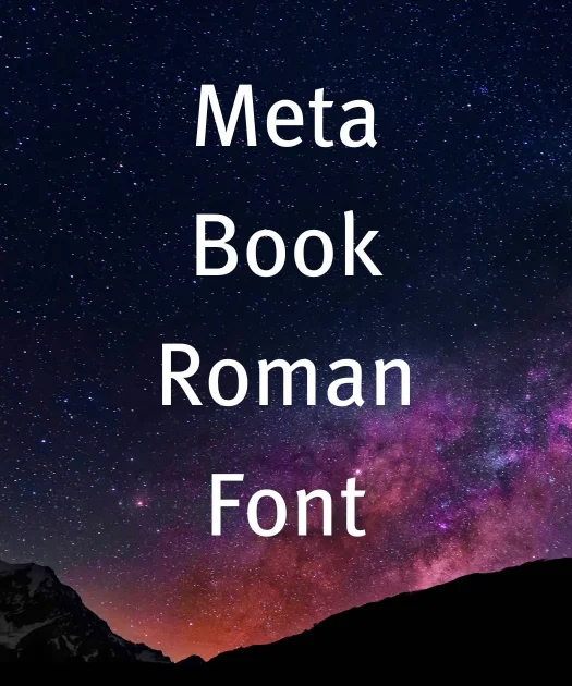 Meta Book Roman Font Free Download