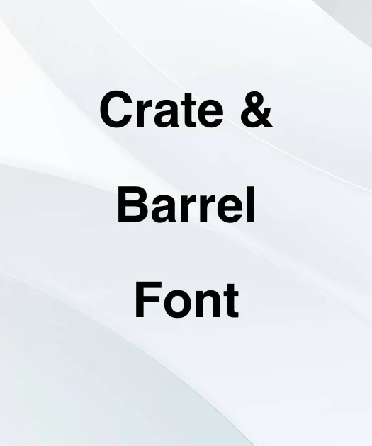 Crate & Barrel Font Free Download