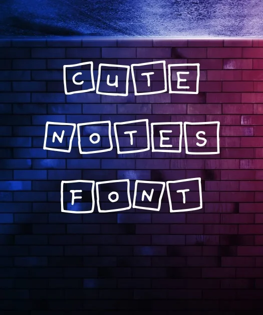 Cute Notes Font Free Download