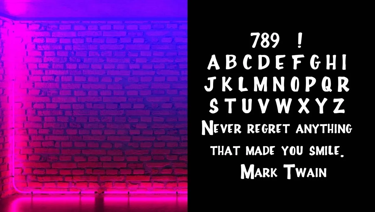 View of Full House Font
