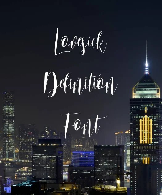 Lovesick Definition Font Free Download