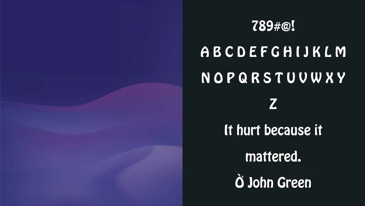 view of Vi Sau Dong Font