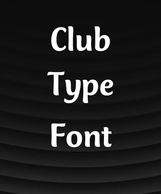 Club Type Font Free Download