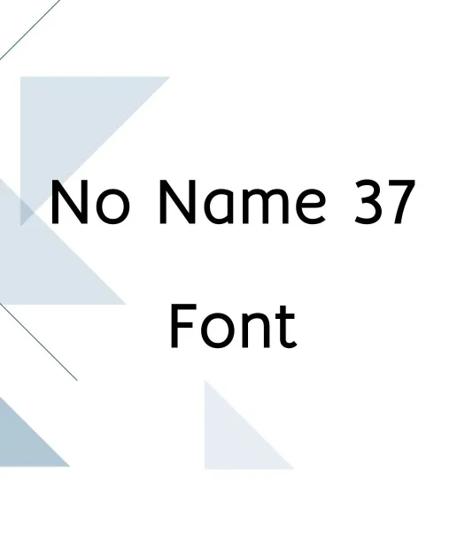 No Name 37 Font Free Download